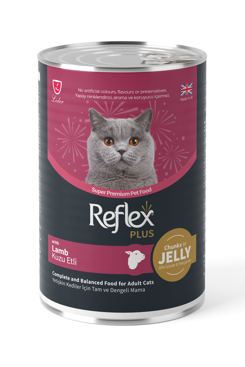Reflex Plus Adult Cat Chunks in Jelly with Lamb - Kонсерва за котки в желе с агнешко месо 400 гр