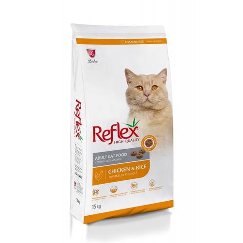 Reflex Adult Cat Food with Chicken - Пълноценна храна за израснали котки от всички породи с пилешко месо 15 кг