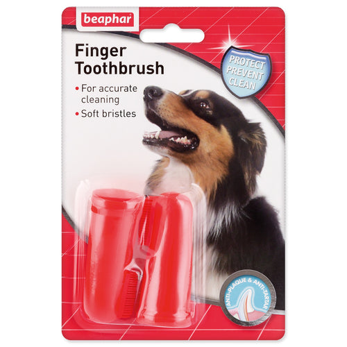 Beaphar Finger Toothbrush – Комплект четки за зъби тип напръстник за кучета и котки 2 бр