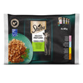 Sheba Delicacy Fine Flakes - паучове за котки с пилешко, пуешко, сьомга и бяла риба 4х85 гр