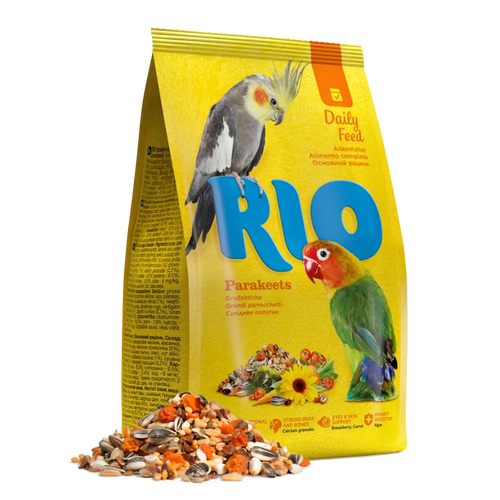 RIO Daily feed for parakeets - Пълноценна ежедневна храна за средни папагали 500 гр