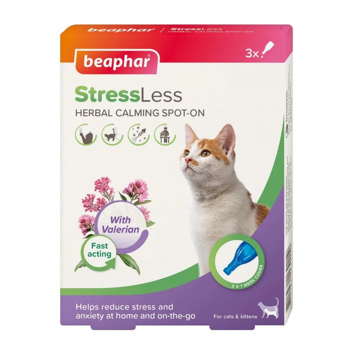 Beaphar Calming Spot On - Успокояващи пипети за котки 3 бр