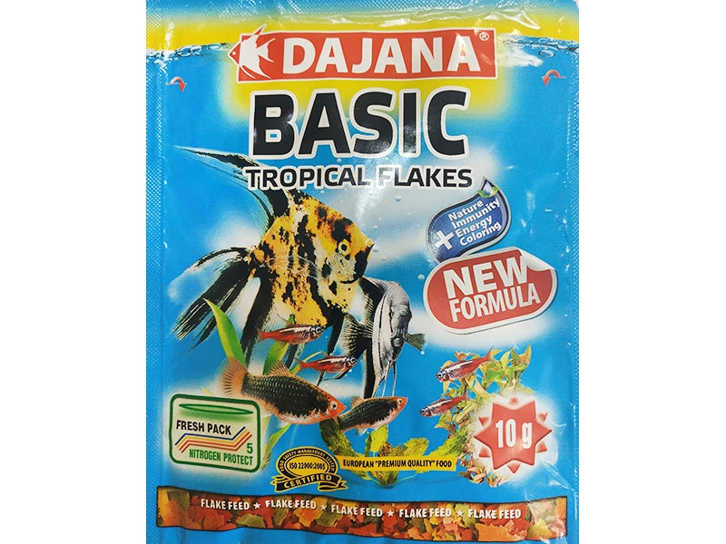 Dajana Basic Flakes - Универсална храна за тропически рибки под формата на люспи 10 гр